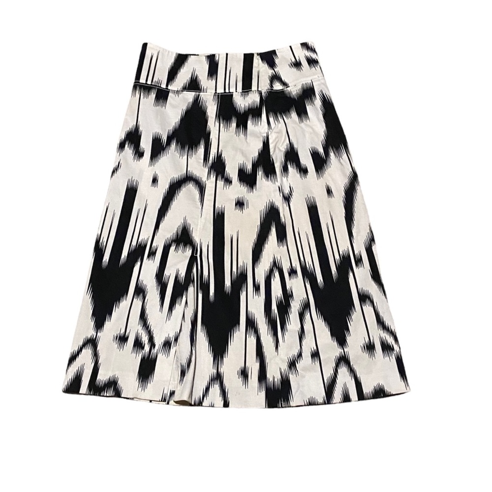 Club Monaco Black and White Ikat Abstract Print Pencil Skirt Size 2